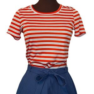 Vintage Striped Red White and Blue Women's Top
